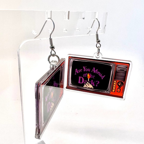 Are You Afraid Of The Dark Earrings - 90s Easrrings - Y2K Earrings - Television - Picture 2 of 8